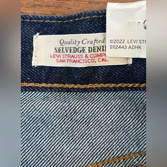 Levi’s Premium 501 90s Straight Leg Selvedge Jeans ‘Blue’ size wmns W27xL36